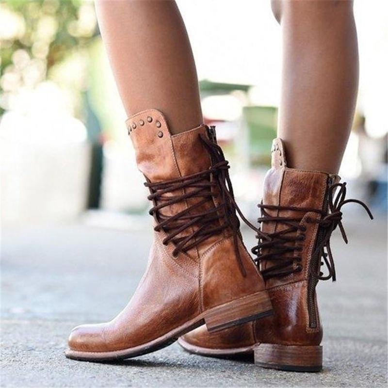 CAITHLYN™ – Vintage Lace-Up Ankle Boots