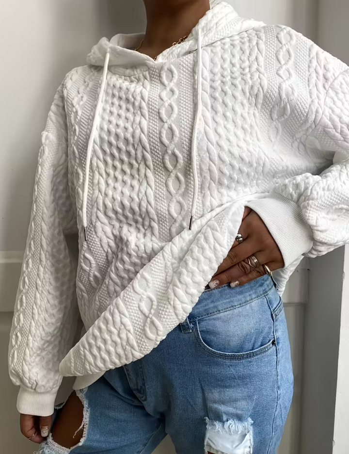 Clara  – Ladies' Cable Knit Hoodie