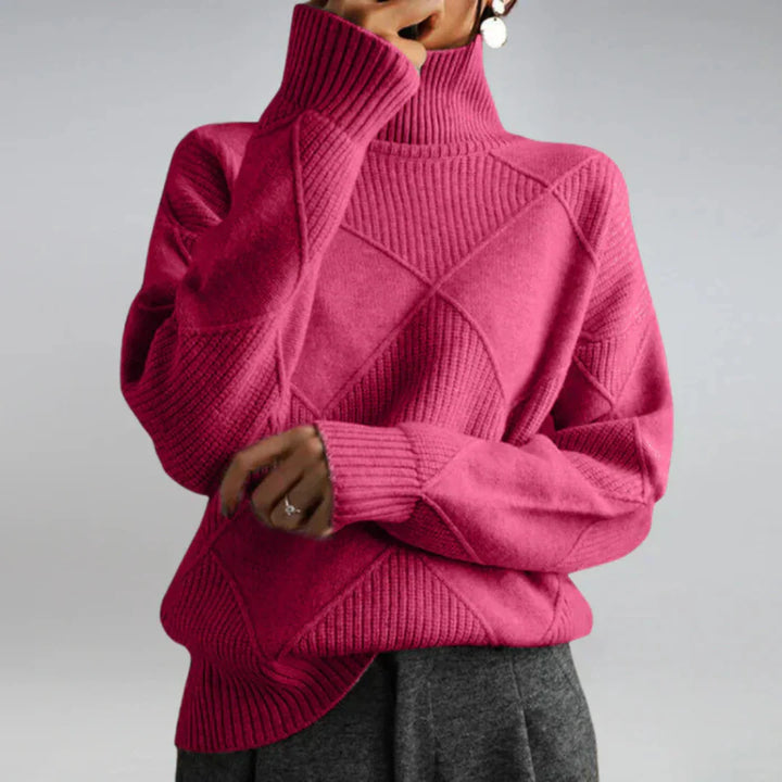AYLA™ – Textured Turtleneck Sweater
