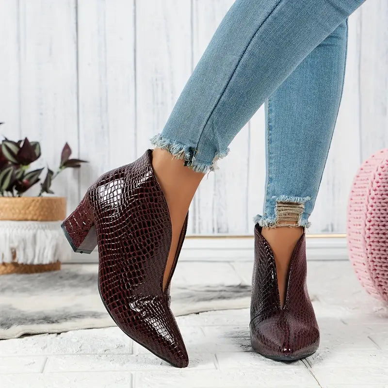 Isabella™ | Curved Ankle Boots