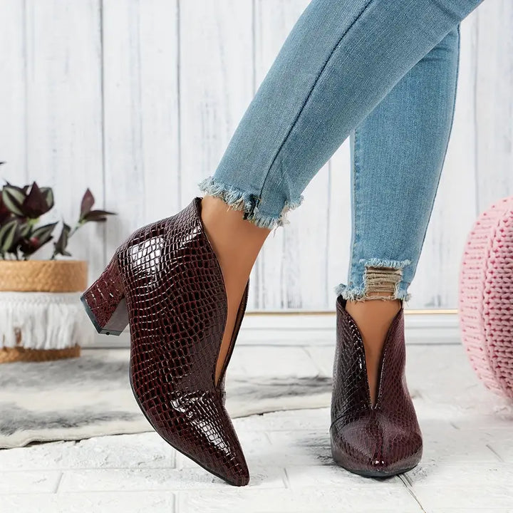 Isabella™ | Curved Ankle Boots
