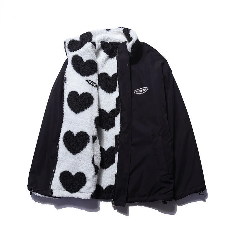 Octavia™ – Reversible Heart Print Fleece Jacket
