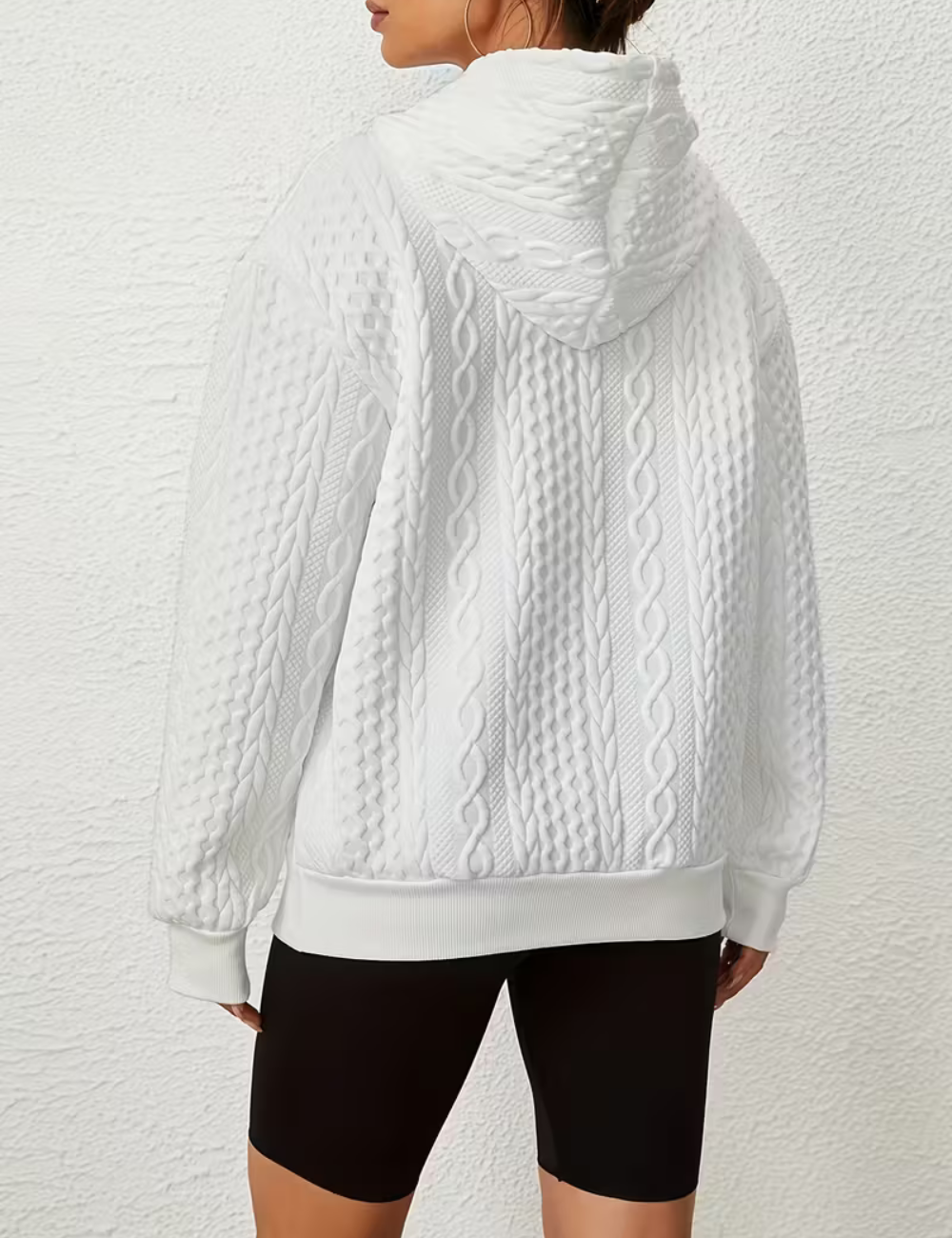 Clara  – Ladies' Cable Knit Hoodie