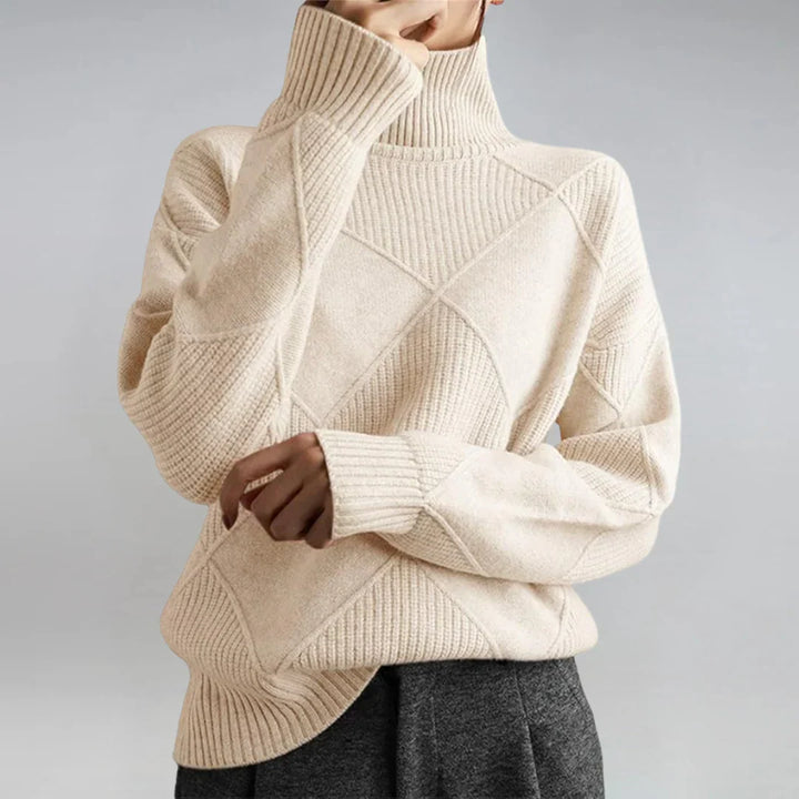 AYLA™ – Textured Turtleneck Sweater