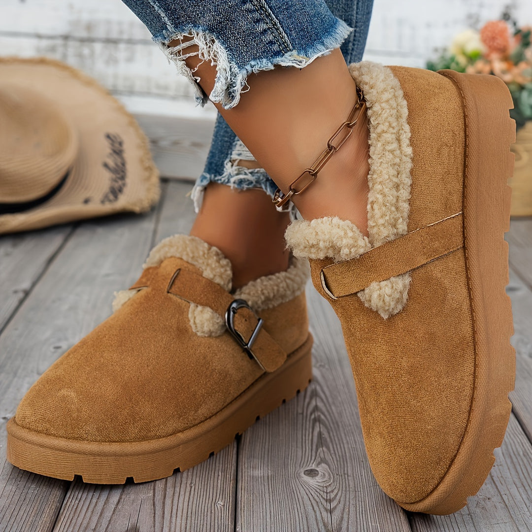 NORDICA™ – Brown Platform Cozy Boots