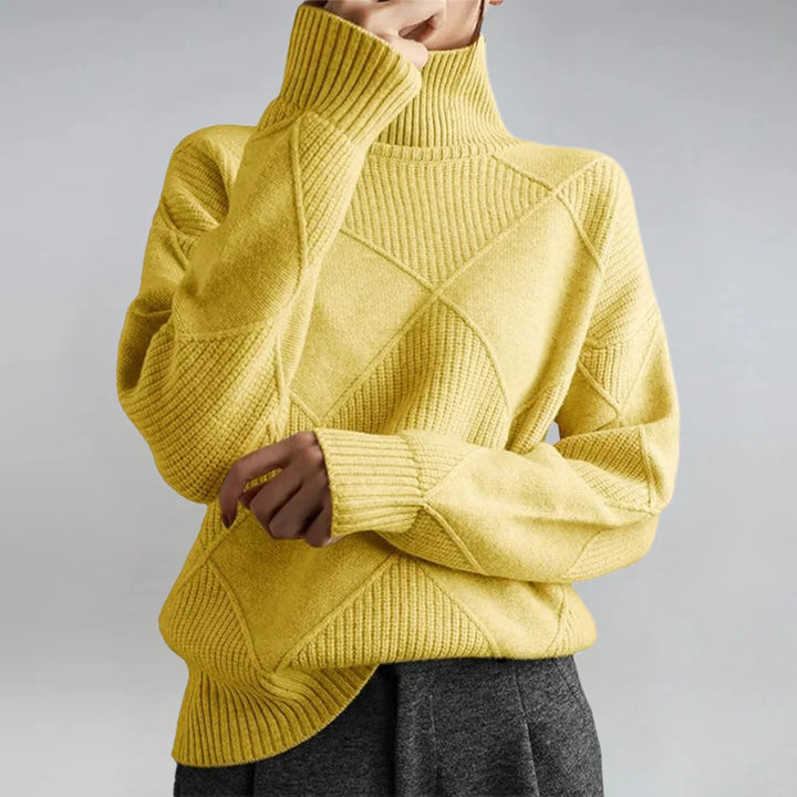 AYLA™ – Textured Turtleneck Sweater