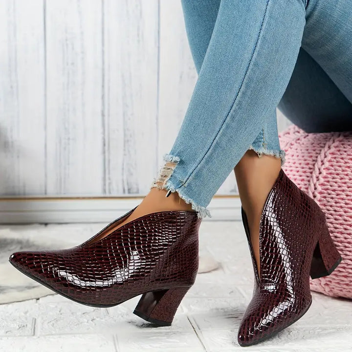 Isabella™ | Curved Ankle Boots