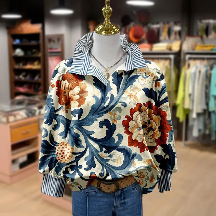 MARLOWE™ – Baroque Floral Blouse