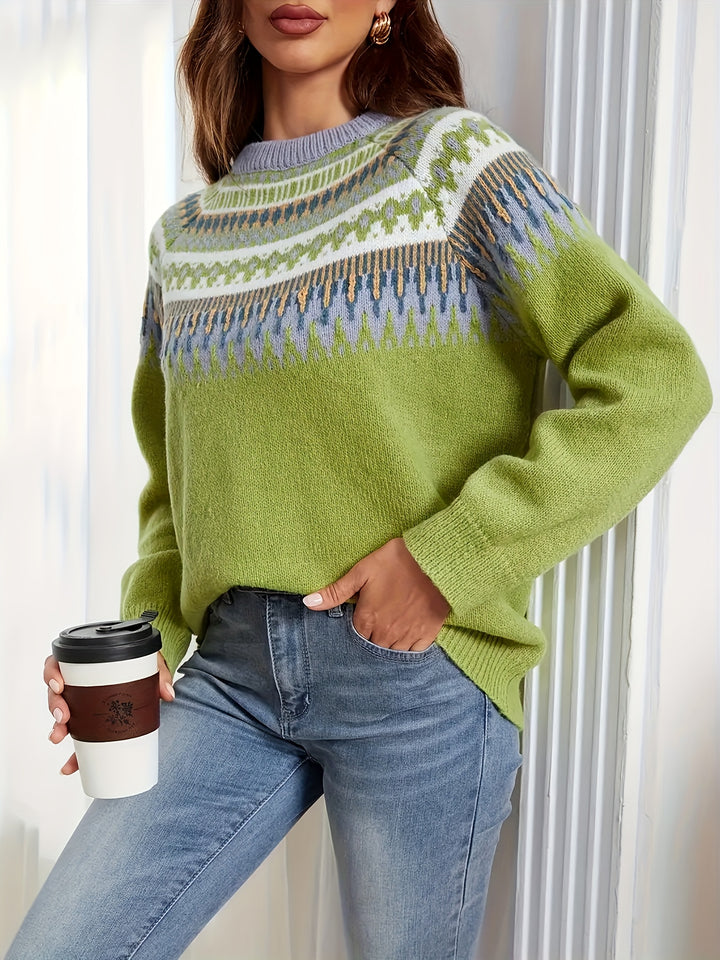 ISLA™ – Nordic Pattern Knit Jumper