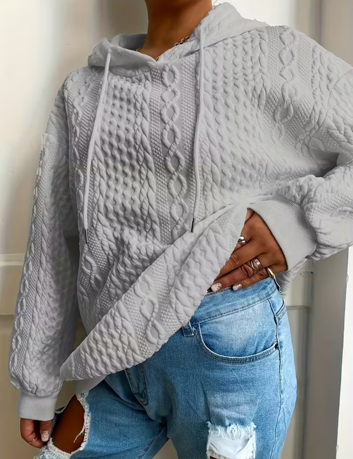 Clara  – Ladies' Cable Knit Hoodie