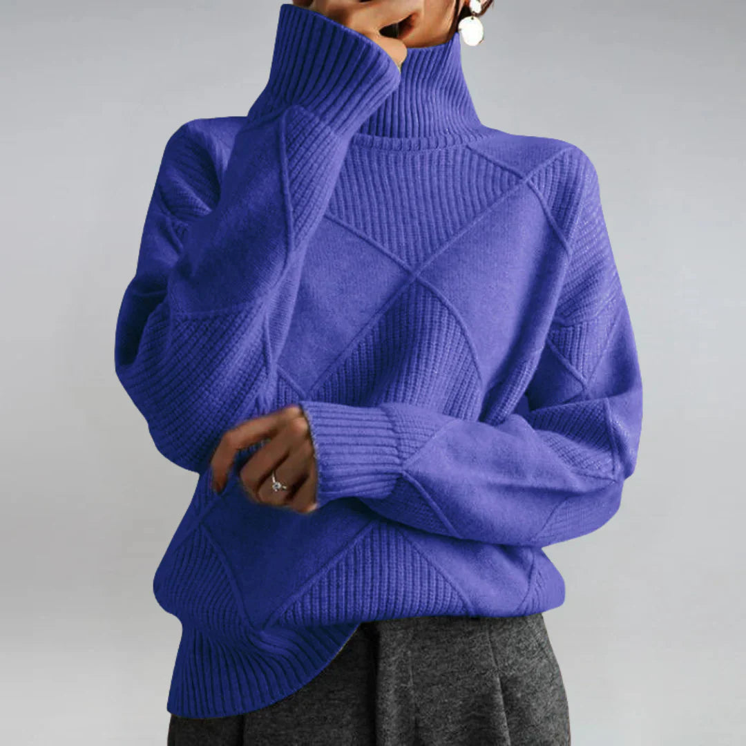 AYLA™ – Textured Turtleneck Sweater