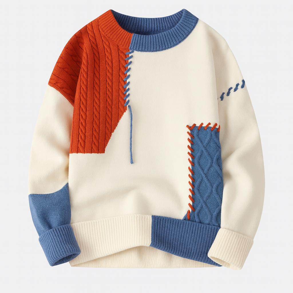 FRESH LABEL™ – Arty Patch Sweater