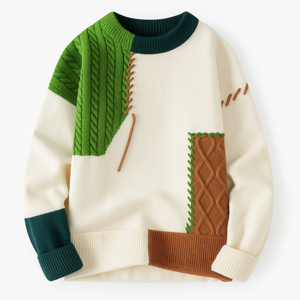 FRESH LABEL™ – Arty Patch Sweater