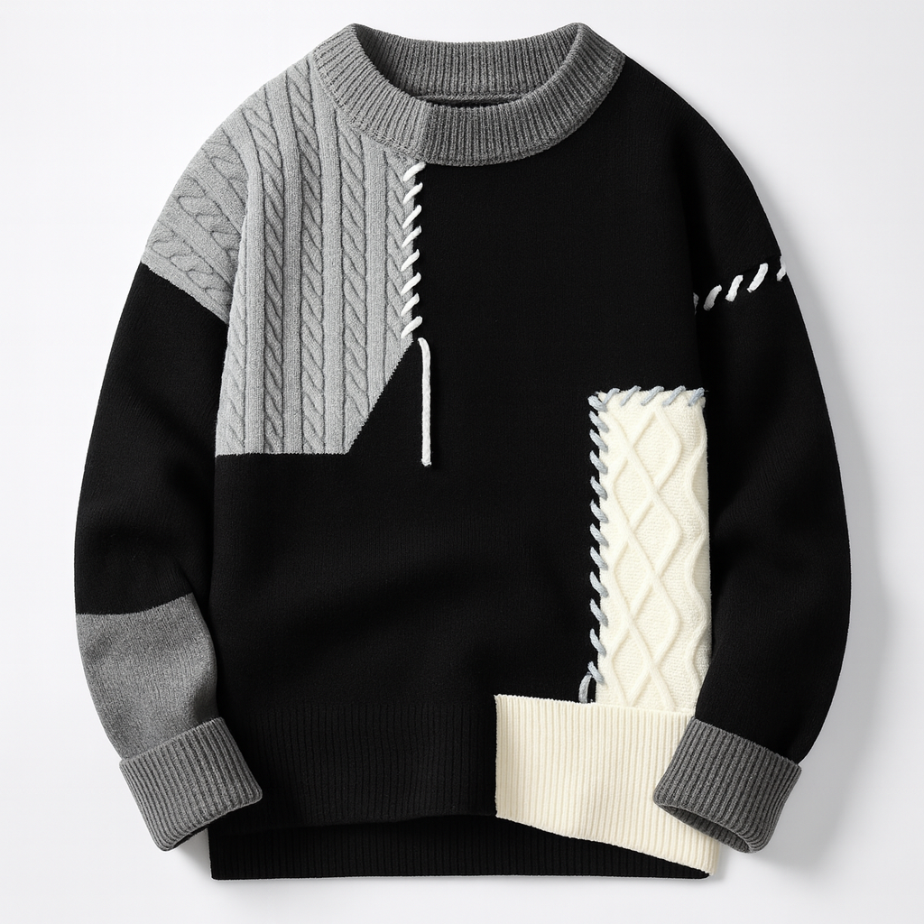 FRESH LABEL™ – Arty Patch Sweater