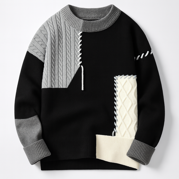FRESH LABEL™ – Arty Patch Sweater