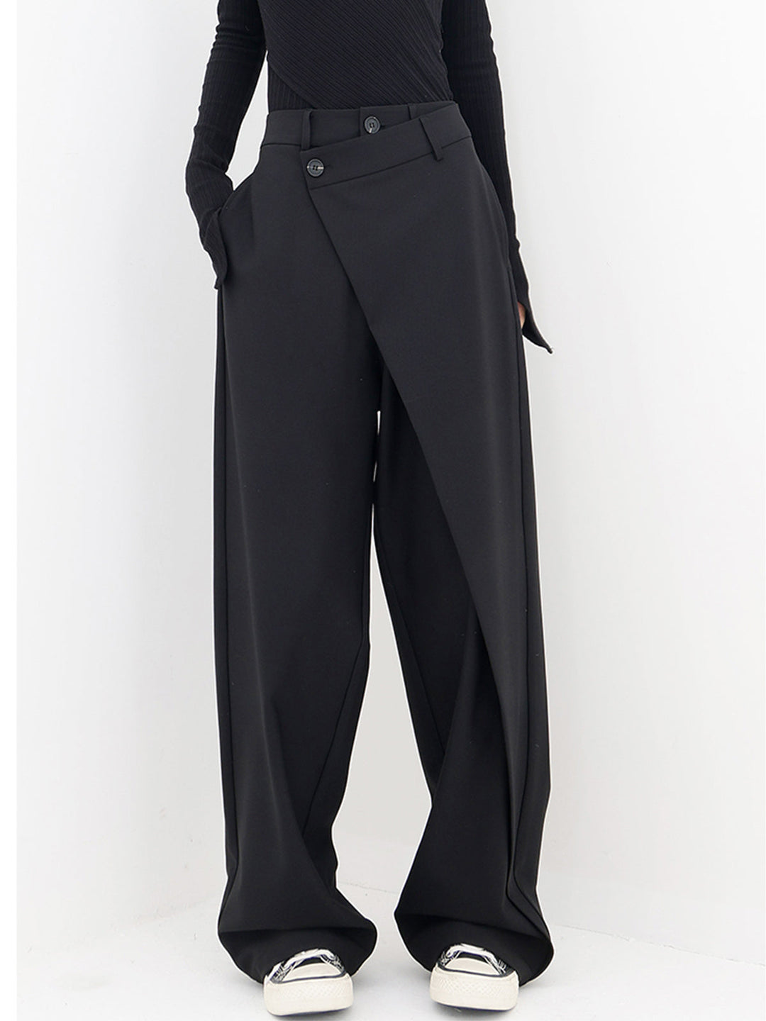 ELENA™ – Asymmetric Layer Wide-Leg Dress Trouser