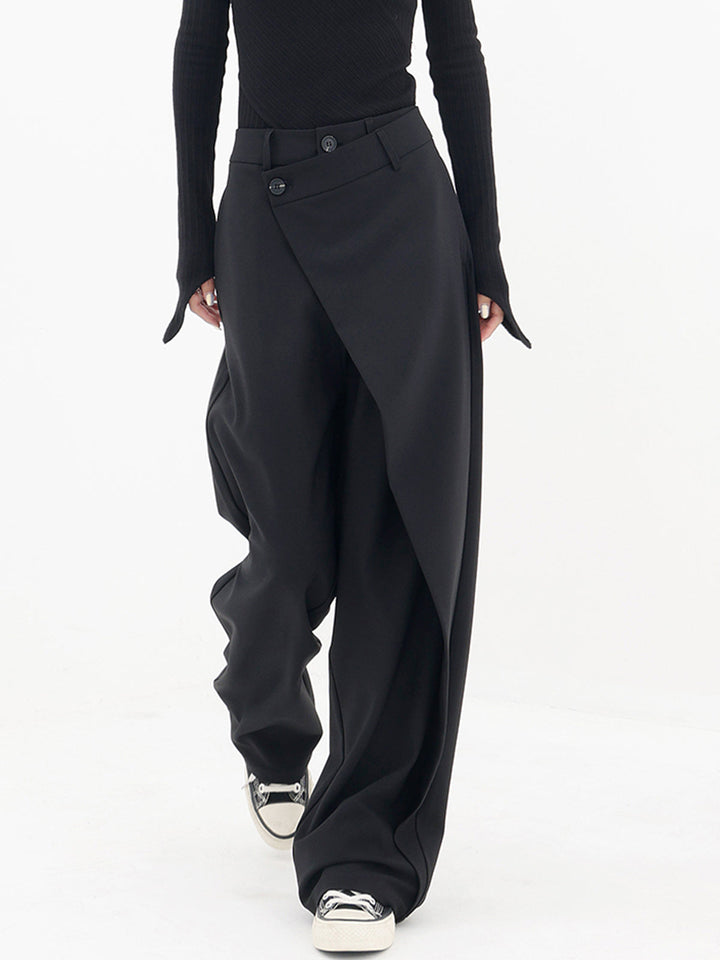 ELENA™ – Asymmetric Layer Wide-Leg Dress Trouser