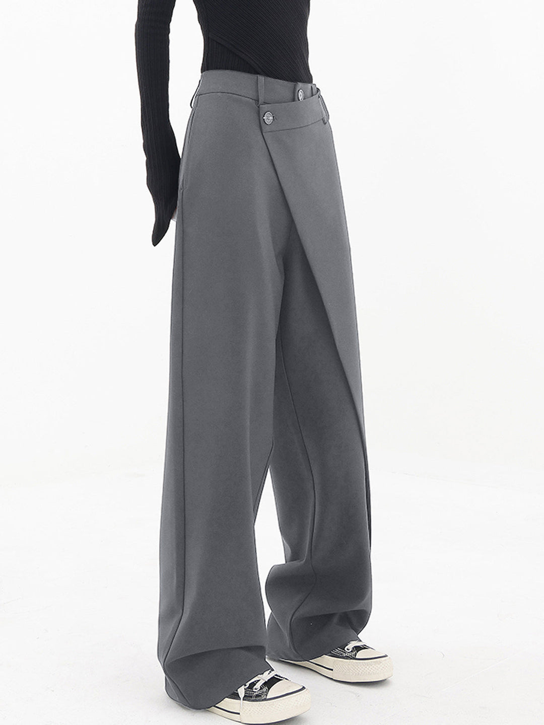 ELENA™ – Asymmetric Layer Wide-Leg Dress Trouser