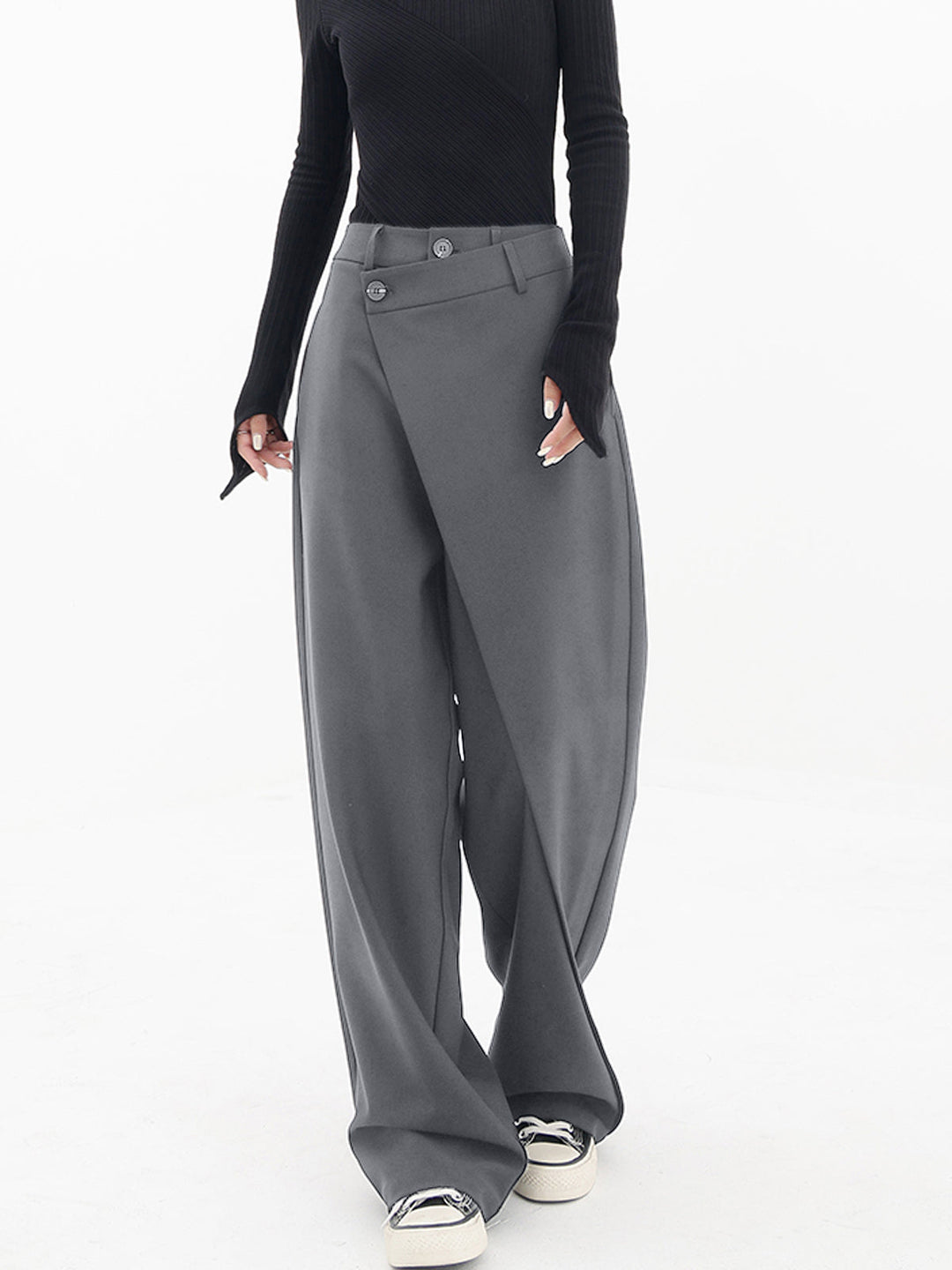 ELENA™ – Asymmetric Layer Wide-Leg Dress Trouser