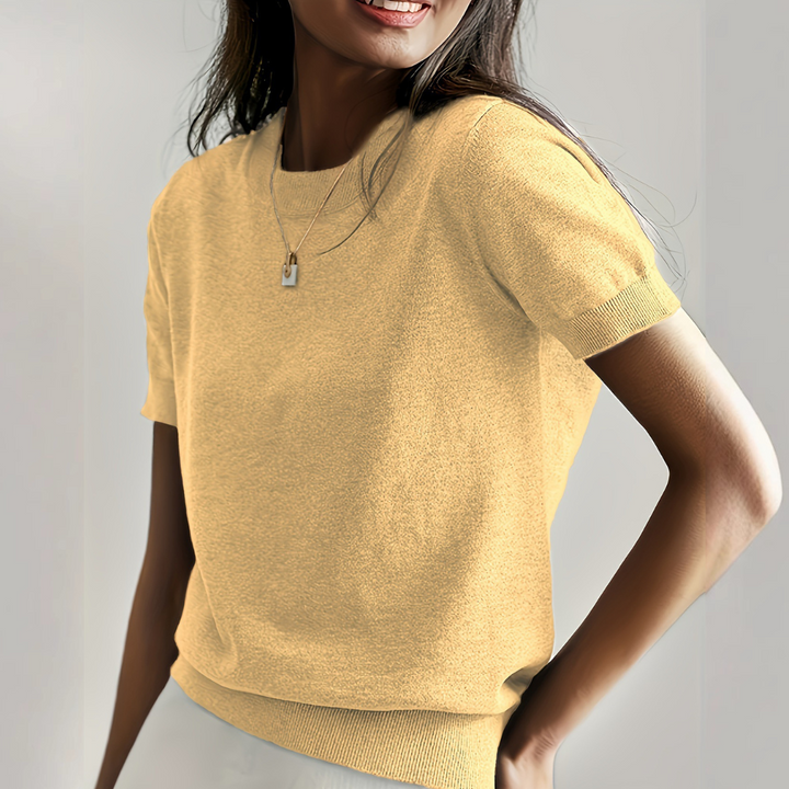 VIANCA™ - Casual Short Sleeve Crew Neck Top