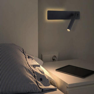Bedside reading wall light in the evening