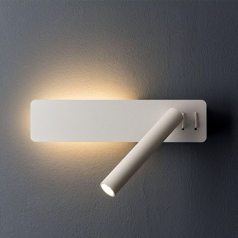 LED bedside reading wall light in white
