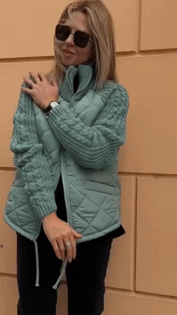 ELENI™ – Quilted Knit-Trim Jacket