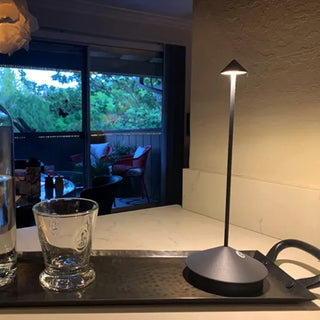Cordless lamp on a desk