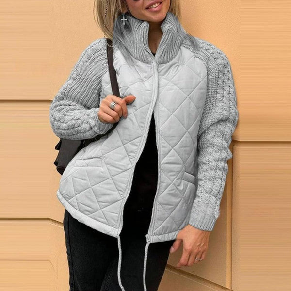 ELENI™ – Quilted Knit-Trim Jacket