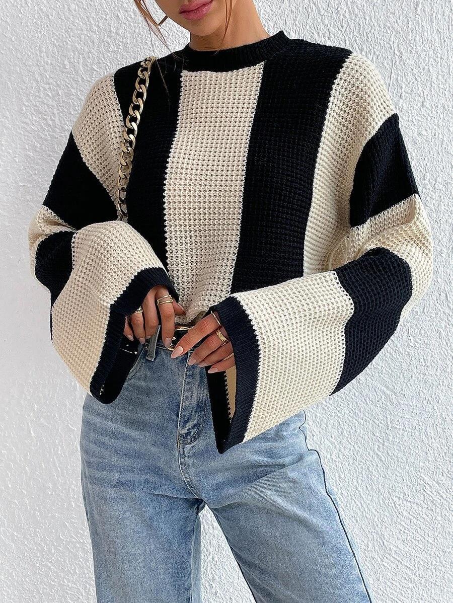 LYONA™ – Striped Knit Cardigan