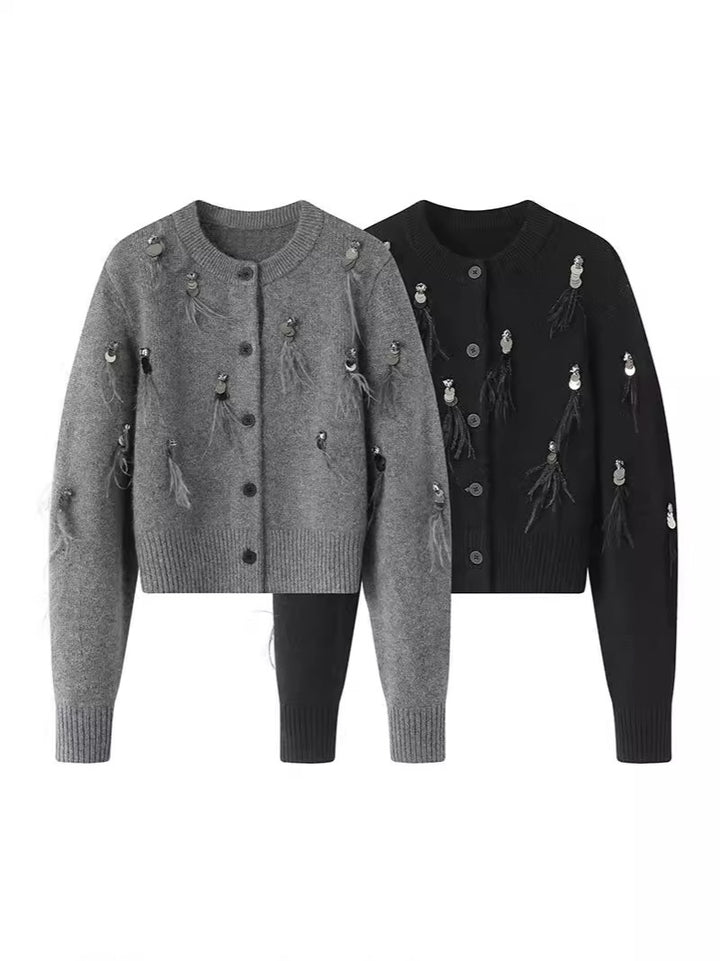 MAELLE™ – SEQUIN SHORT CARDIGAN