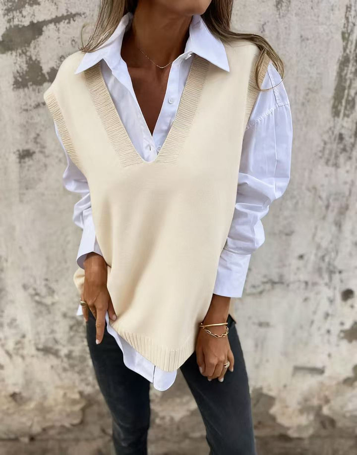 MALIA™ – Knitted V-Neck Vest