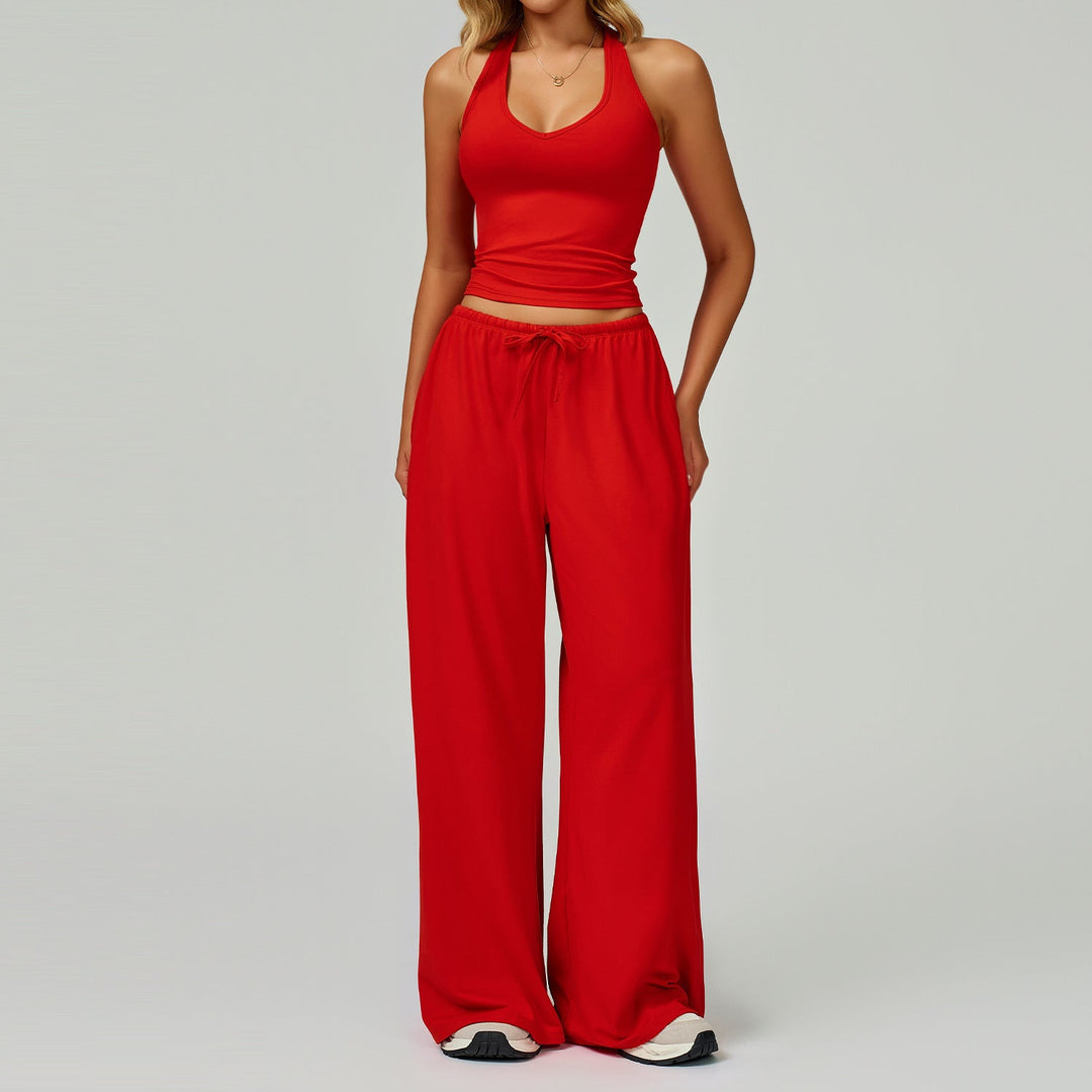 ARAYA™ - Casual Crop Tank Top and Wide Leg Pants Set