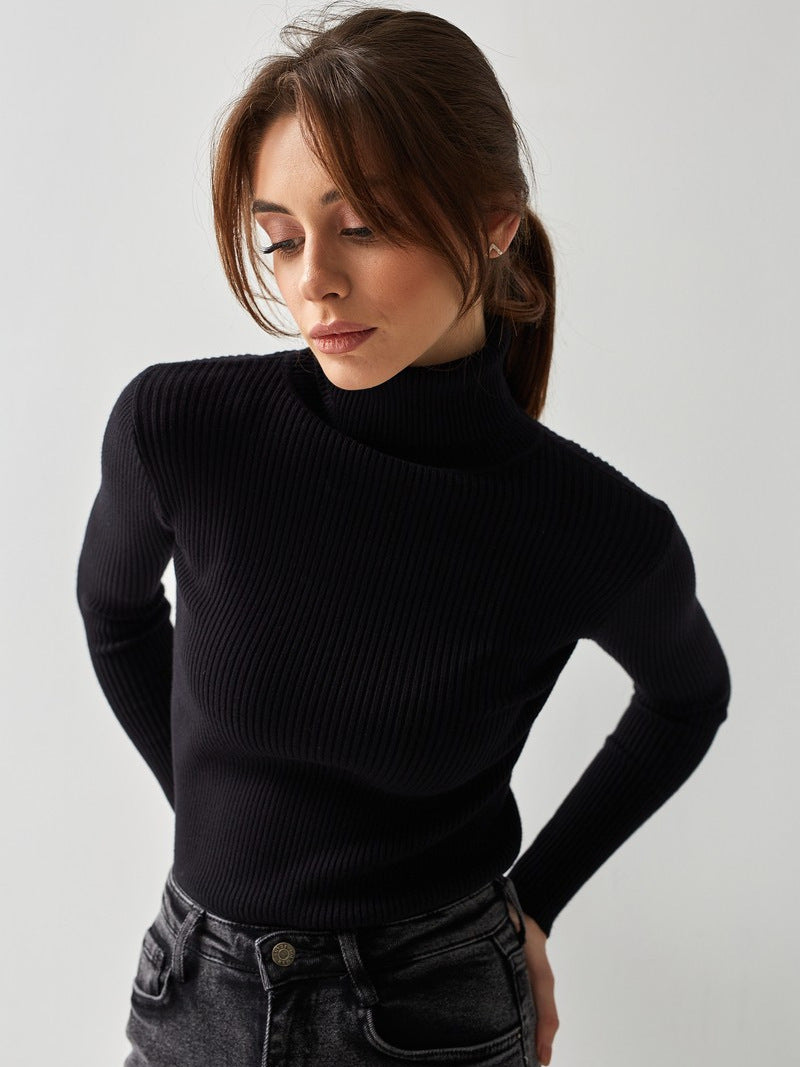 CORA™ – Ribbed Turtleneck Top