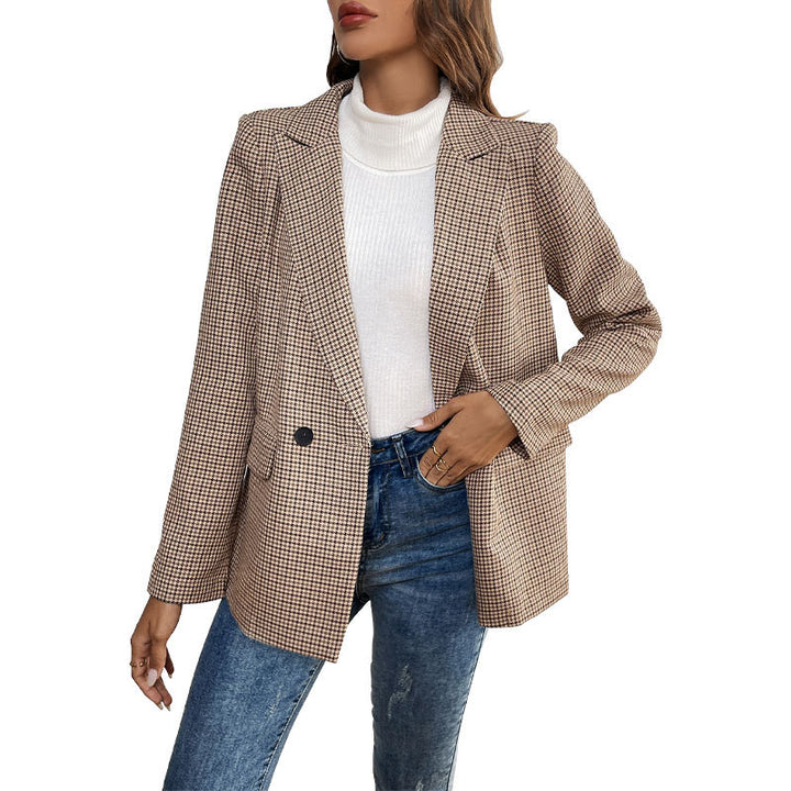 Clarise™ – Retro Houndstooth Blazer