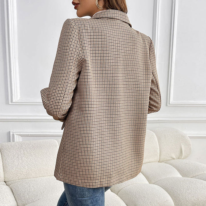 Clarise™ – Retro Houndstooth Blazer
