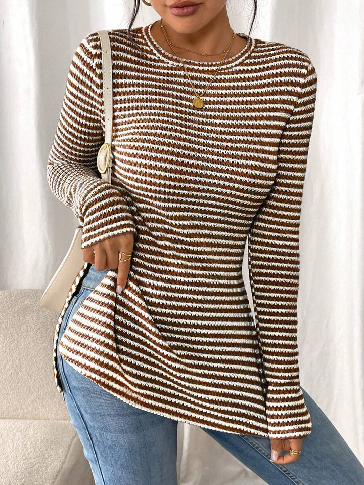 MARIBEL™ – Striped Longline Knit Top