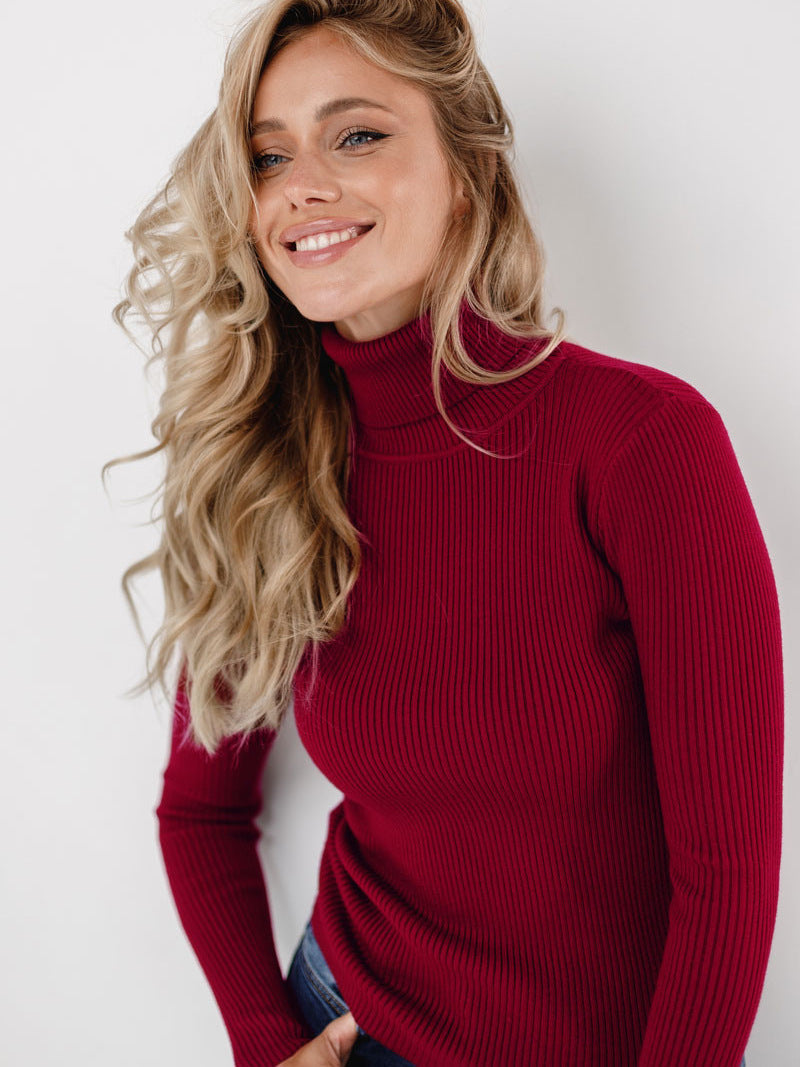 CORA™ – Ribbed Turtleneck Top