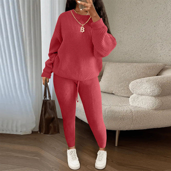 TAMA™ - Cozy Long Sleeve Sweater and Drawstring Pants Set