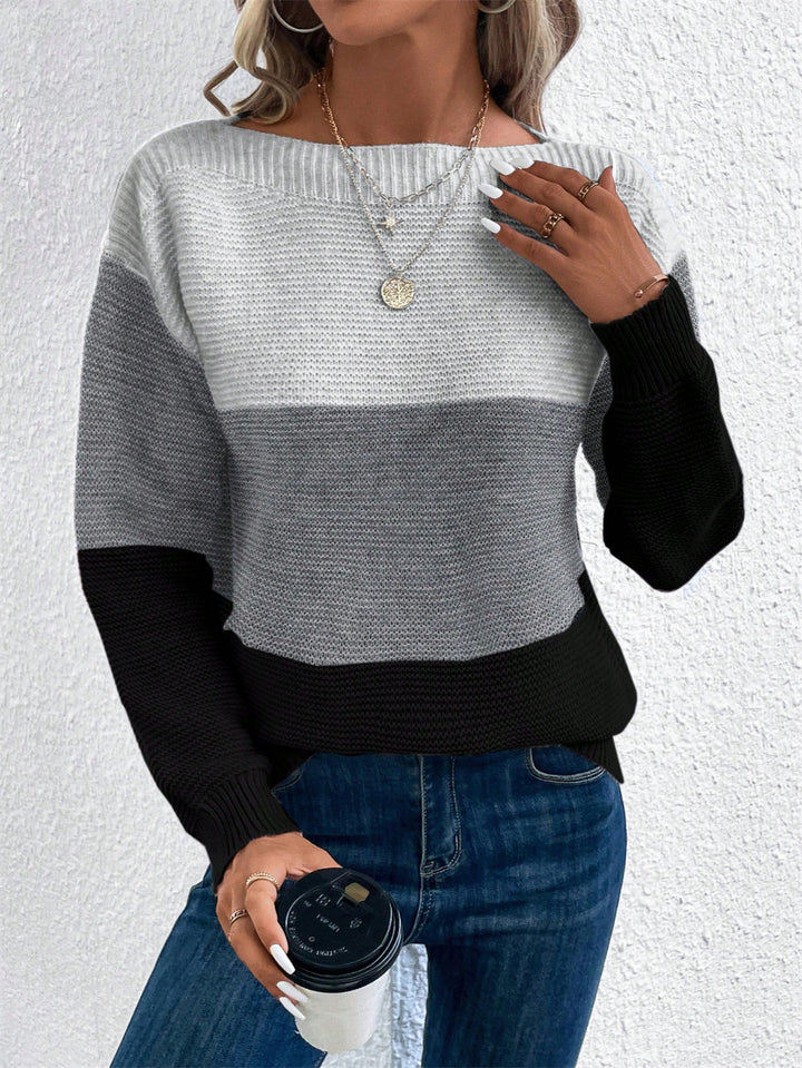 HAILEY™ – Colorblock Knit Sweater