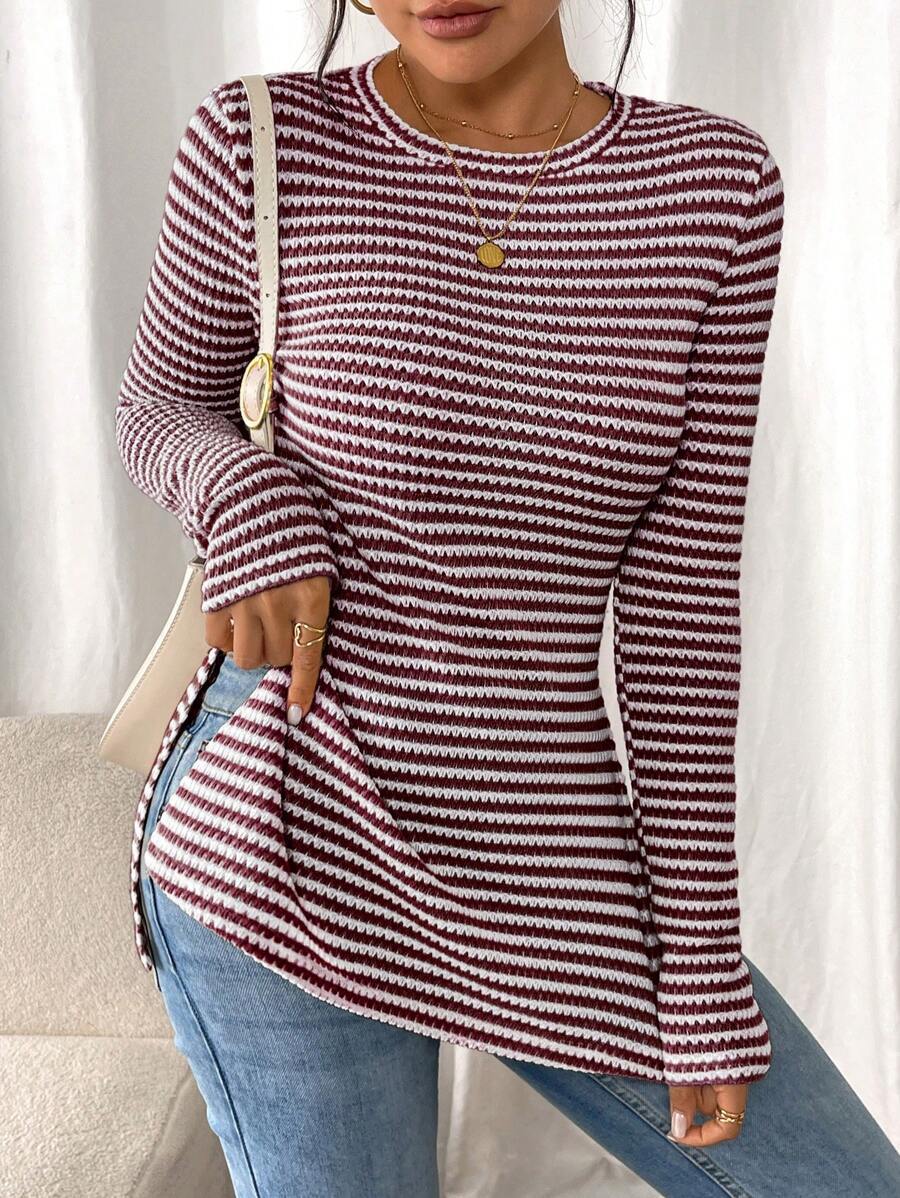 MARIBEL™ – Striped Longline Knit Top