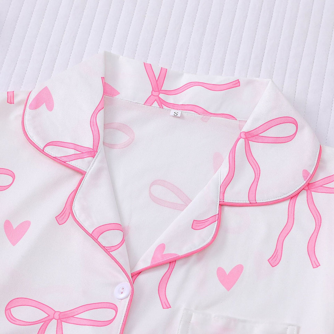 SHAKILA™ - Casual Crop Shirt and Short Pajama Set