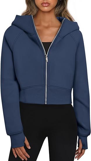 LANA™ – Cropped Zip Hoodie