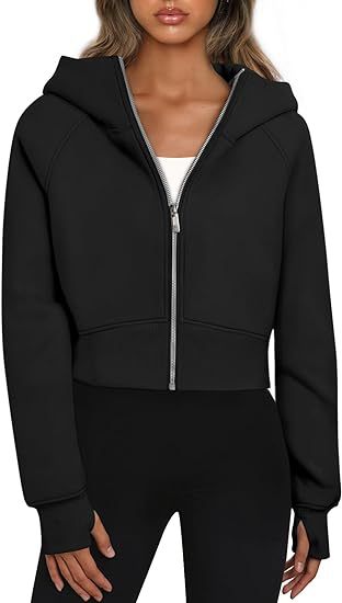 LANA™ – Cropped Zip Hoodie