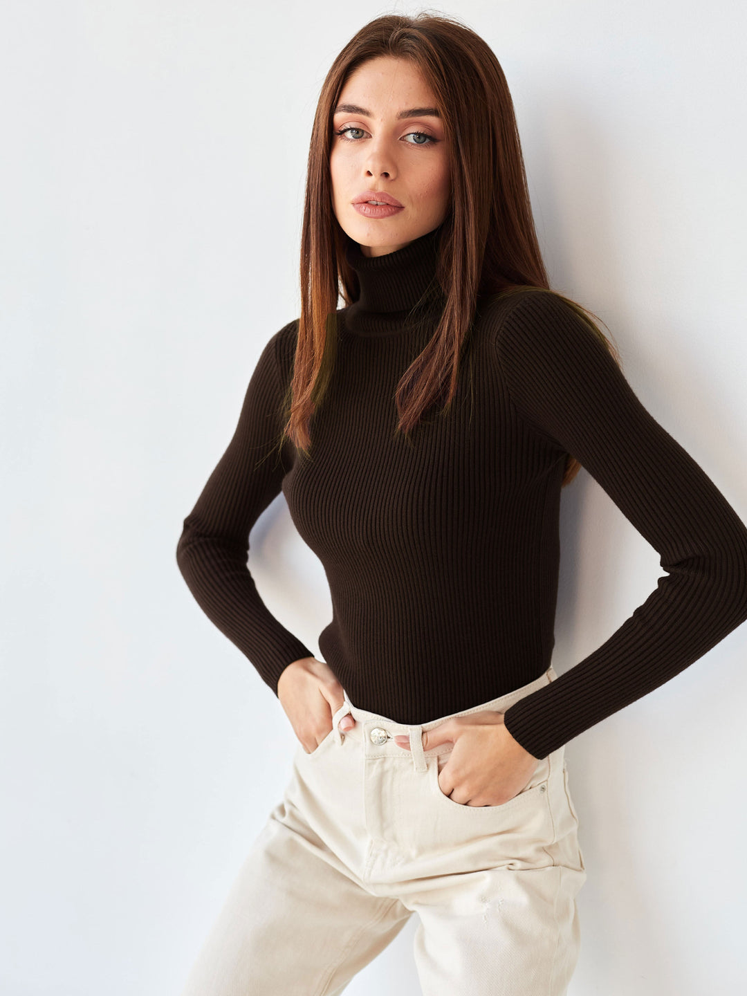 CORA™ – Ribbed Turtleneck Top