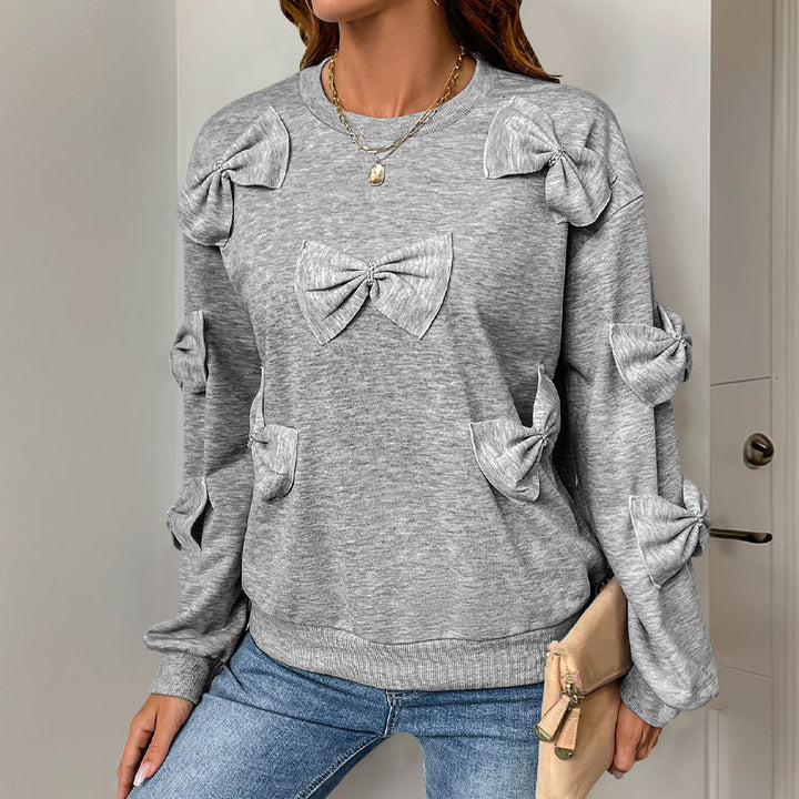 Lunara™ - Bow Patchwork Sweatshirt