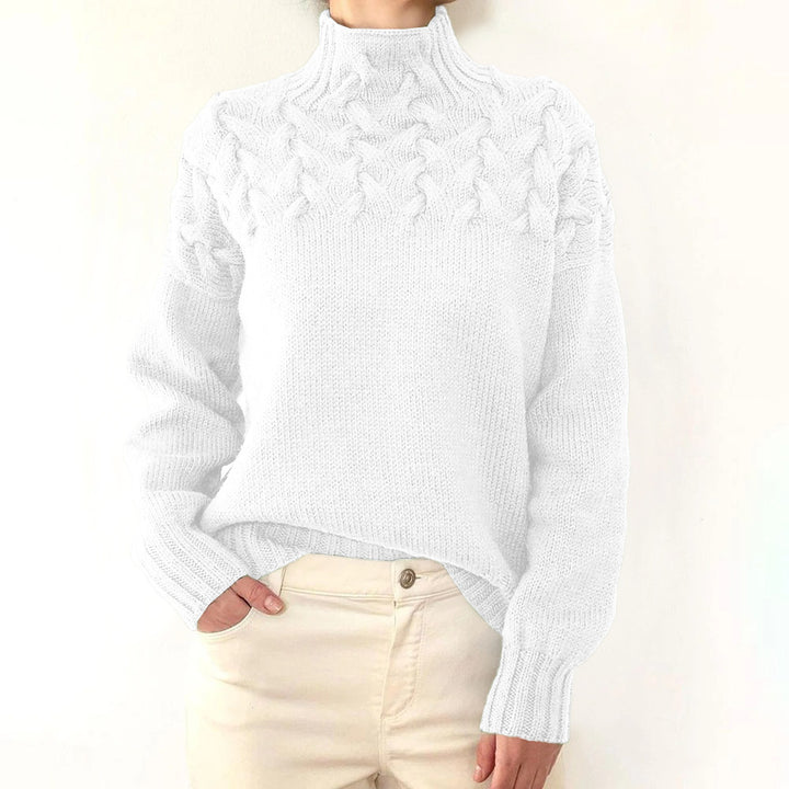 ALINA™ – High Neck Long Sleeve Sweater