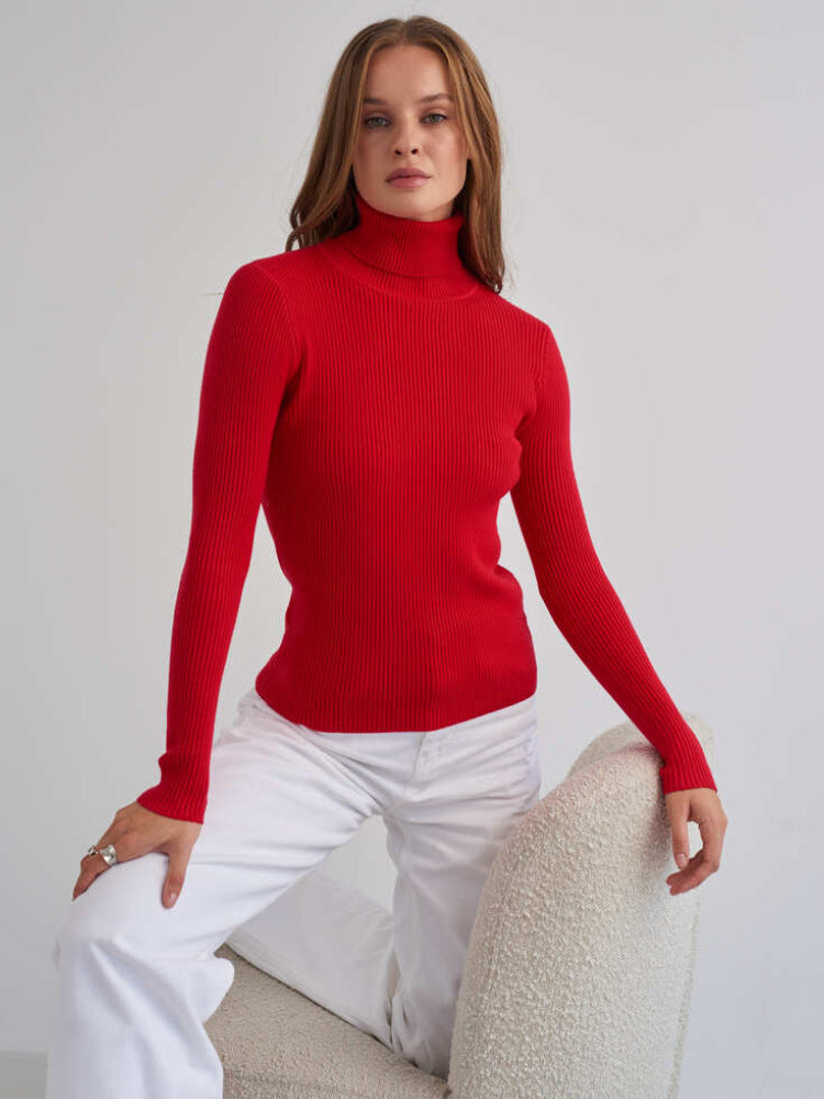 CORA™ – Ribbed Turtleneck Top
