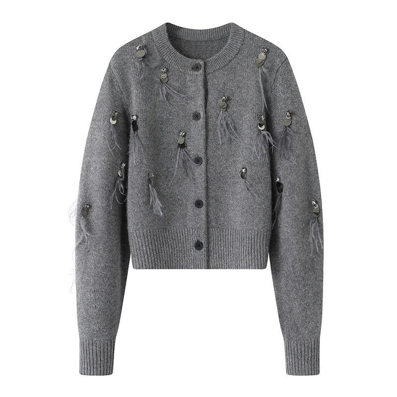 MAELLE™ – SEQUIN SHORT CARDIGAN