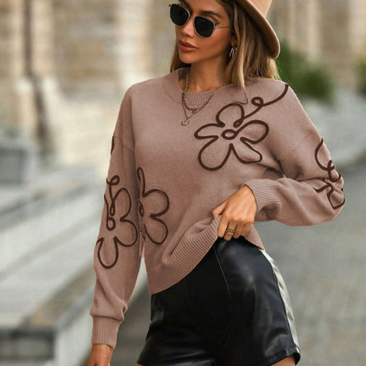 ELDORIA™ – Floral Knit Jumper
